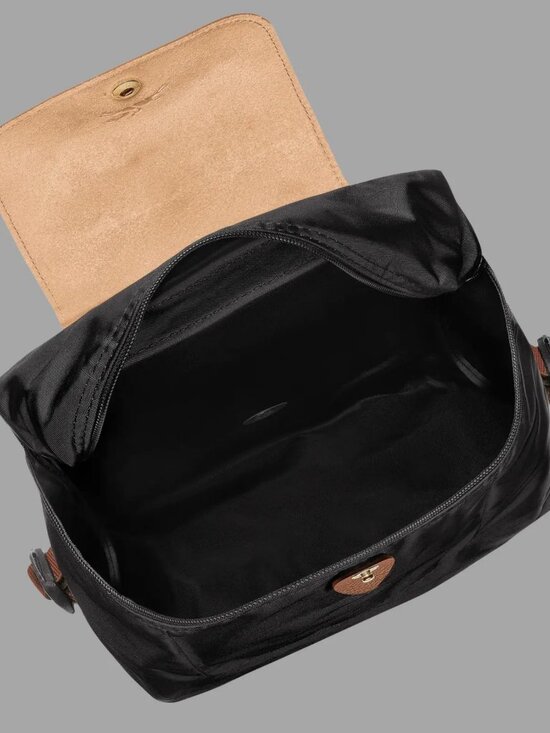 Longchamp Le Pliage Black Nylon Leather Backpack Authentic main image 6